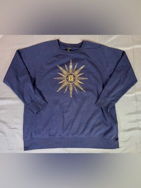 Torrid Navy Graphic Sweatshirt Size 0 Celestial Compass Crewneck Pullover